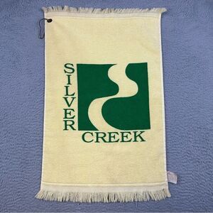 Silver Creek Golf Towel Yellow Logo Morganton‎ NC Golfer Cannon Vintage USA Made
